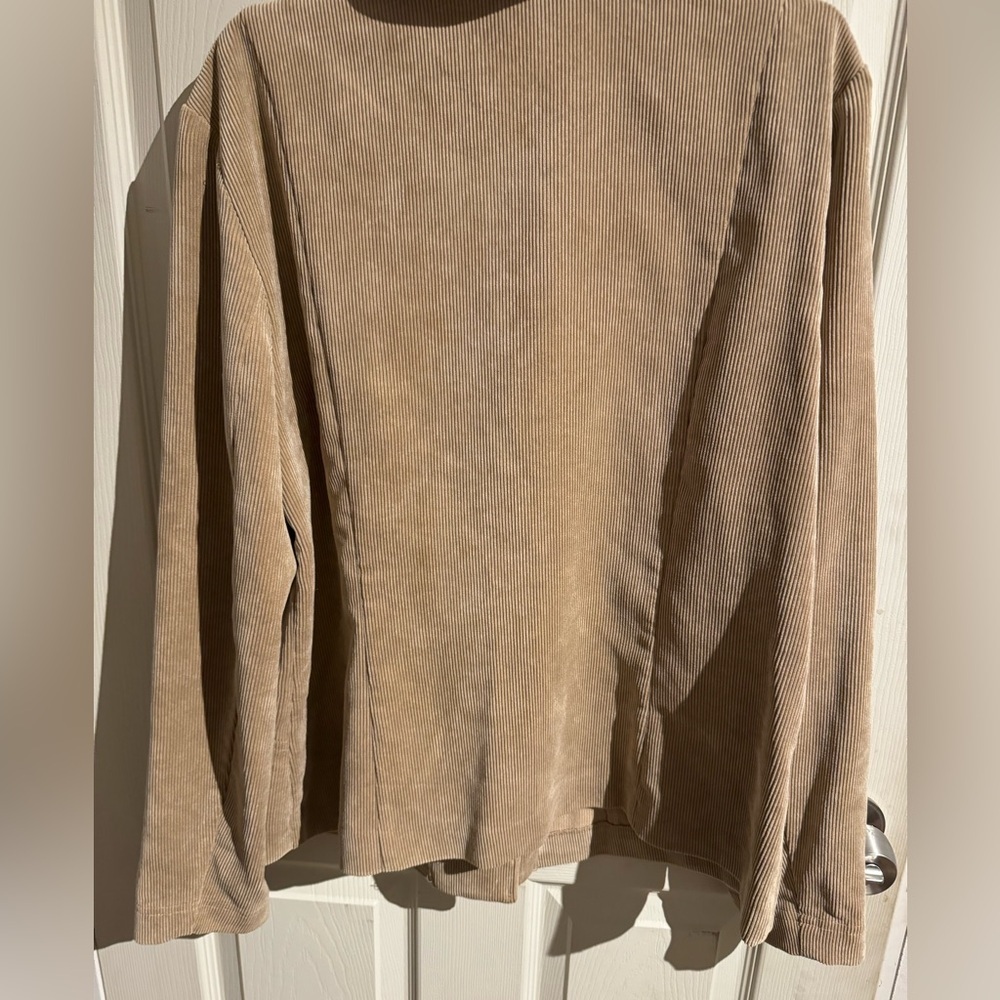 Requirements Brown Tan Corduroy Blazer Jacket WOMENS SIZE LARGE - Picture 8 of 16
